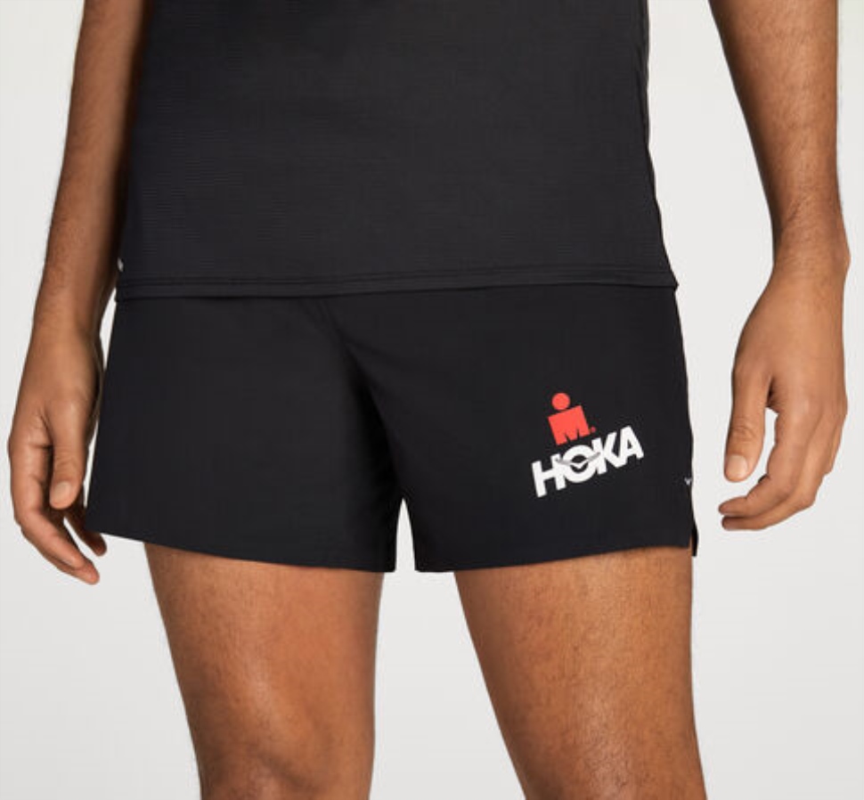 Glide 5''short Hoka Negru Alb Ironman Roșu