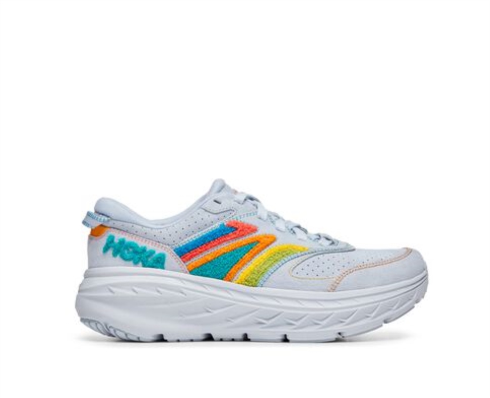 Hoka Bondi L Broderie Arctic Ice Atlantis