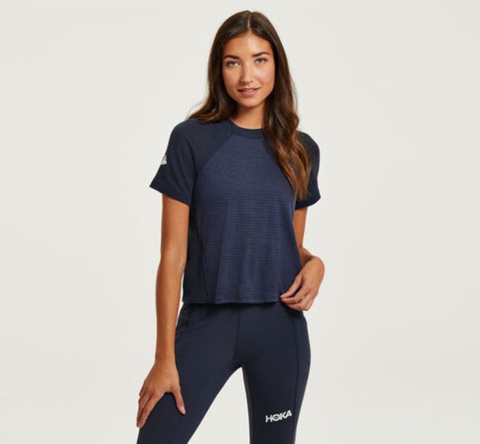 Hoka Merino Blend Mânecă Scurtă Outerspace